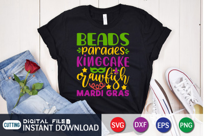 Beads Parades Kingcake or Awfish Mardi Gras SVG