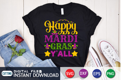 Happy Mardi Gras Y&amp;&23;039;ll SVG