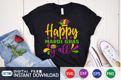 Happy Mardi Gras Y&amp;&23;039;all SVG