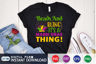 Beads &amp;amp; Bling It&amp;&23;039;s a Mardi Gras Thing SVG