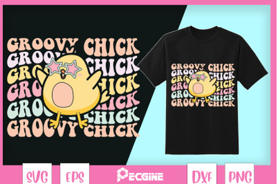 Groovy Chick Retro Easter Chick