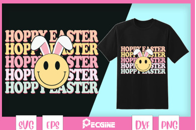 Hoppy Easter Smiley Face Retro Easter