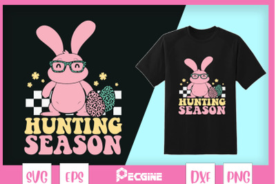 Hunting Season Retro Easter Bunny