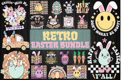 Retro Easter Bundle SVG 20 Designs