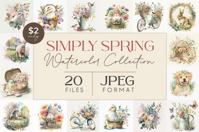 Simply Spring Watercolor Collection