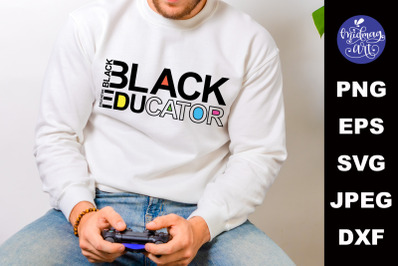 Black educator svg, melanin cut file