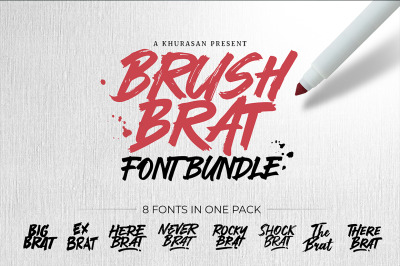 Brush Brat Font Bundle
