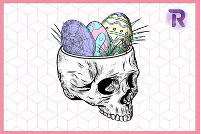 Vintage Pastel Skeleton Easter Egg