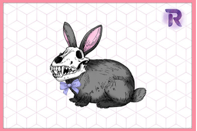 Creepy Easter Bunny Goth Pastel