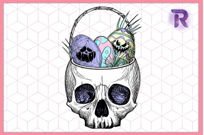 Skeleton Basket Easter Egg Pastel