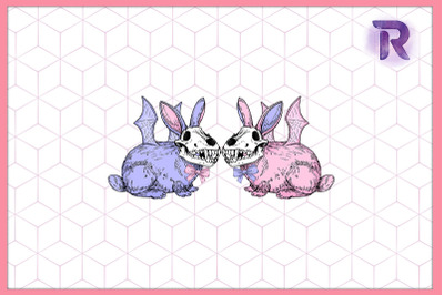 Bunny Couple Easter Pastel Goth