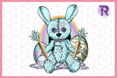 Pastel Goth Bunny Carrot Easter Egg