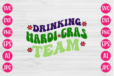 Mardi Gras Drinking Team RETRO DESIGN