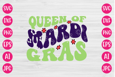 Queen Of  Mardi Gras RETRO DESIGN