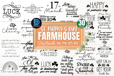 St Patrick&#039;s Day Farmhouse Sign Bundle