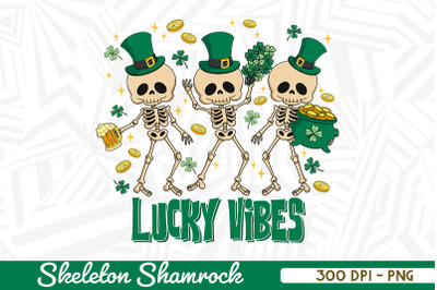 Skeleton Squad Lucky Vibes Shamrock