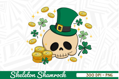 Skeleton Lucky Shamrock Sy Patrick Day