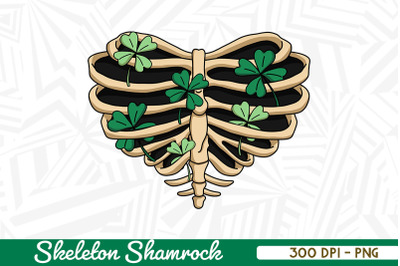 Skeleton Cage With Lucky Leaf Shamrock