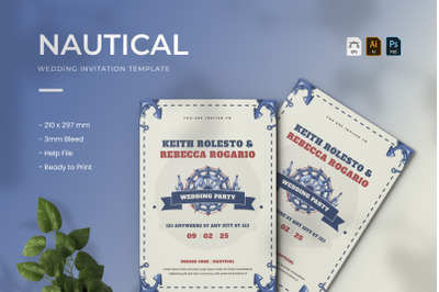 Nautical - Wedding Invitation