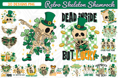 Retro Skeleton St Patrick Sublimation