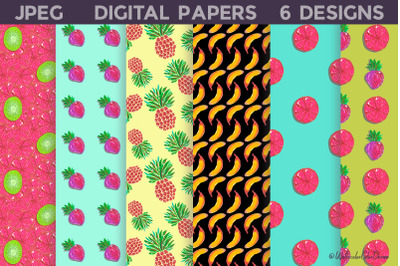 Fruit Digital Paper | Summer Seamless Pattern