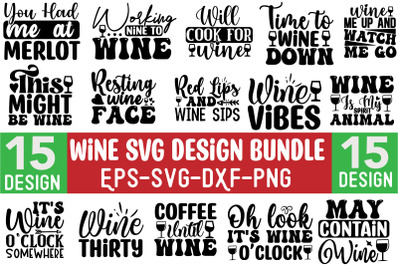 Wine SVG Design Bundle