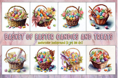 Basket Of Easter Candies And Treats