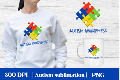 Autism awareness PNG | Autism puzzle sublimation