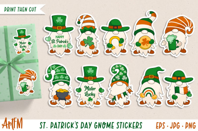 St. Patrick Gnome Sticker | St. Patrick&#039;s Day Sticker Bundle