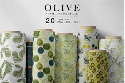 Olive Seamless Patterns