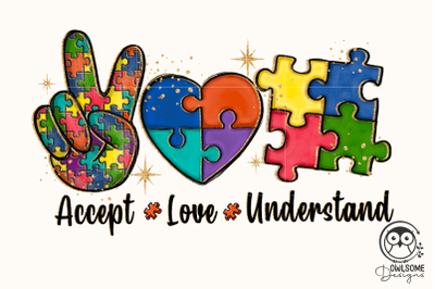Accept Love Understand Autism PNG