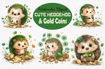 Hedgehog &amp; Coins St Patrick&#039;s Day Bundle