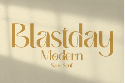 Blastday - Modern Sans Serif