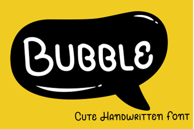 Bubble - cute handwritten