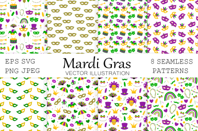 Mardi Gras pattern. Mardi Gras background. Mardi Gras SVG