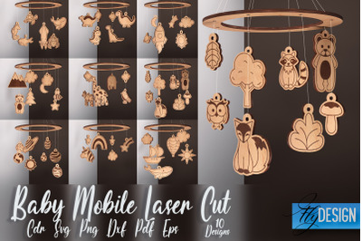 Baby Mobile Laser Cut SVG | Baby SVG Design | CNC Files