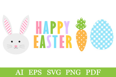 Easter clipart. Easter sublimation. Easter Bunny SVG