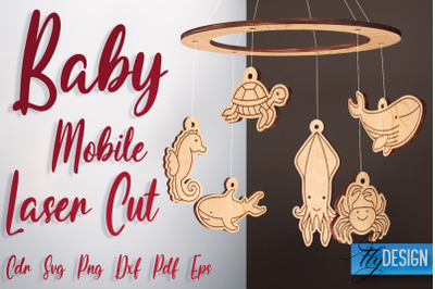 Baby Mobile Laser Cut SVG | Baby SVG Design | CNC Files