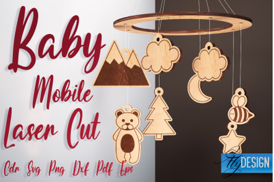 Baby Mobile Laser Cut SVG | Baby SVG Design | CNC Files