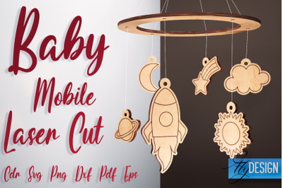 Baby Mobile Laser Cut SVG | Baby SVG Design | CNC Files