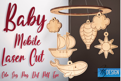 Baby Mobile Laser Cut SVG | Baby SVG Design | CNC Files