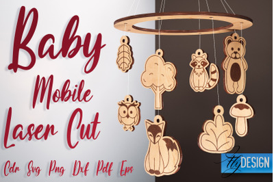 Baby Mobile Laser Cut SVG | Baby SVG Design | CNC Files