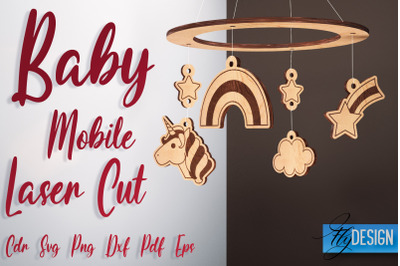 Baby Mobile Laser Cut SVG | Baby SVG Design | CNC Files