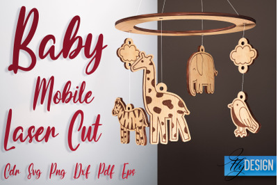 Baby Mobile Laser Cut SVG | Baby SVG Design | CNC Files