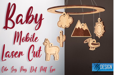 Baby Mobile Laser Cut SVG | Baby SVG Design | CNC Files