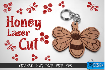 Honey Laser Cut SVG | Honey Bee SVG Design | CNC Files