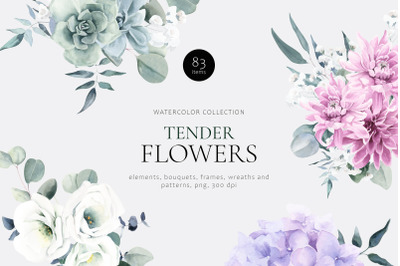Tender Flowers Watercolor Set