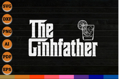 The Gin Father, Funny Drinking Gifts, Gin Lover, Fathers Day Gift