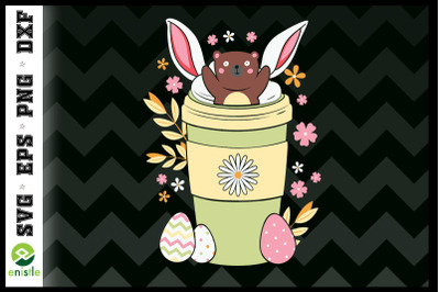 Easter Bear in the Coffee Cup