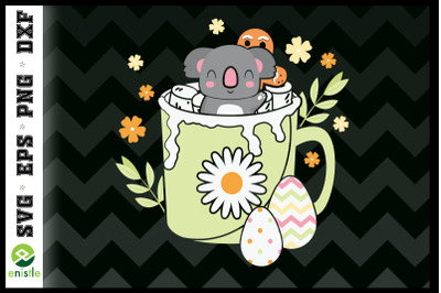 Easter Koala in the Coffee Cup